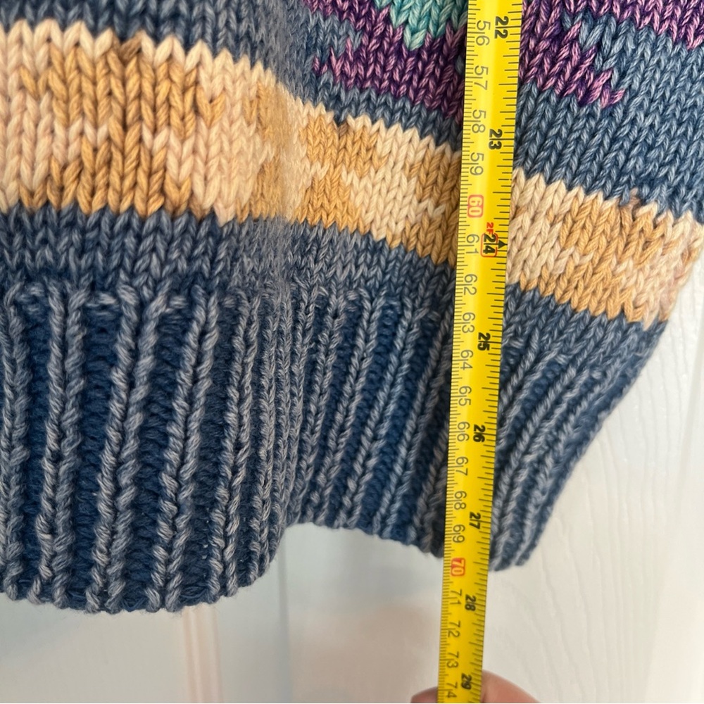 Structure Multicolor Geometric Sweater Aztec Print Heavy Blue - Picture 11 of 12